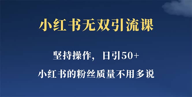 小红书无双课一天引50+女粉，不用做视频发视频，小白也很容易上手拿到结果云创网-网创项目资源站-副业项目-创业项目-搞钱项目云创网