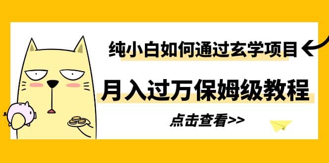 纯小白如何通过玄学项目月入过万保姆级教程云创网-网创项目资源站-副业项目-创业项目-搞钱项目云创网