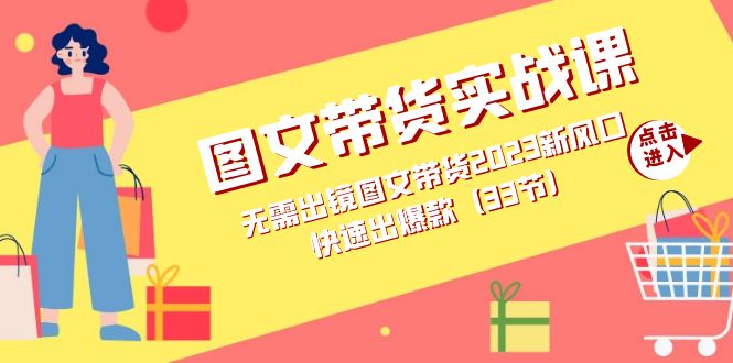 图文带货实战课：无需出镜图文带货2023新风口，快速出爆款（33节）云创网-网创项目资源站-副业项目-创业项目-搞钱项目云创网