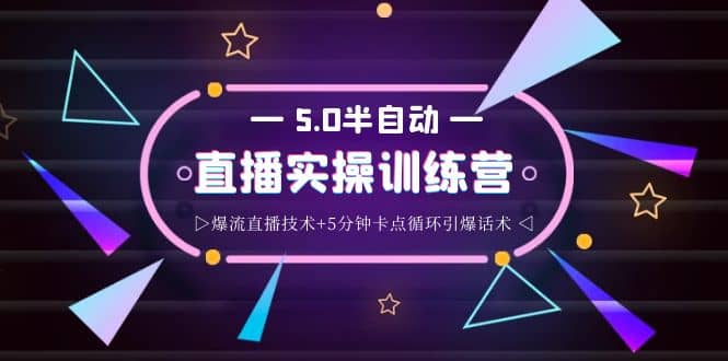 蚂蚁·5.0半自动直播2345打法，半自动爆流直播技术+5分钟卡点循环引爆话术云创网-网创项目资源站-副业项目-创业项目-搞钱项目云创网