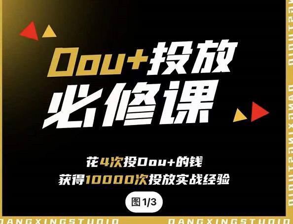 代同学DOU+投放训练营，用付费流量撬动大额自然流量，过得超额变现转化云创网-网创项目资源站-副业项目-创业项目-搞钱项目云创网