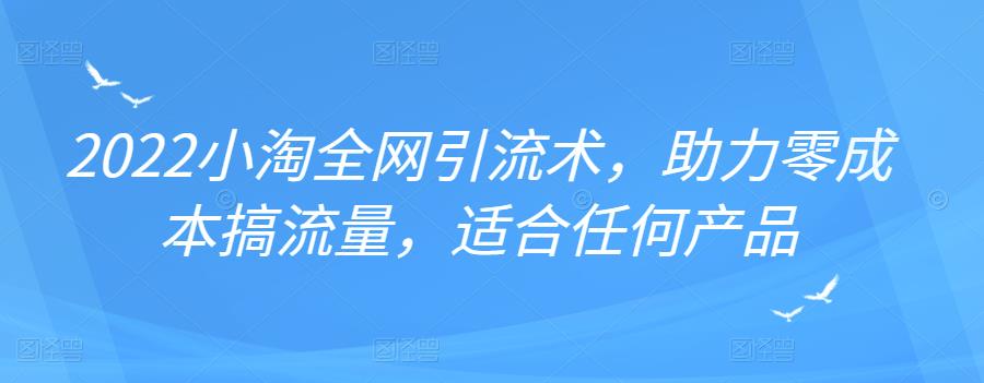 2022年小淘全网引流术，助力零成本搞流量，适合任何产品云创网-网创项目资源站-副业项目-创业项目-搞钱项目云创网