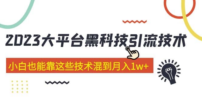 价值4899的2023大平台黑科技引流技术 29节课云创网-网创项目资源站-副业项目-创业项目-搞钱项目云创网