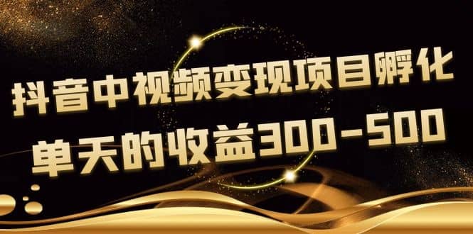 黄岛主《抖音中视频变现项目孵化》单天的收益300-500 操作简单粗暴云创网-网创项目资源站-副业项目-创业项目-搞钱项目云创网