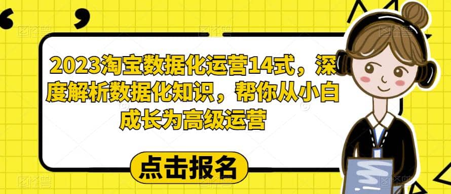 2023淘宝数据化-运营 14式，深度解析数据化知识，帮你从小白成长为高级运营云创网-网创项目资源站-副业项目-创业项目-搞钱项目云创网