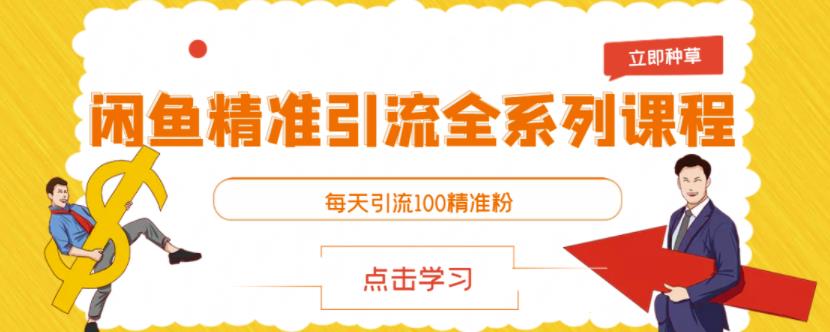 闲鱼精准引流全系列课程，每天引流100精准粉【视频课程】云创网-网创项目资源站-副业项目-创业项目-搞钱项目云创网