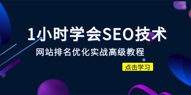 1小时学会SEO技术 网站排名优化实战高级教程-秒杀市面95%收费几千的SEO教程云创网-网创项目资源站-副业项目-创业项目-搞钱项目云创网