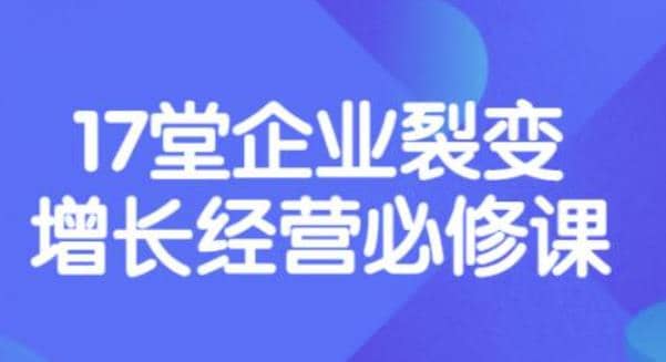 《盈利增长17堂必修课》企业裂变增长的经营智慧，带你了解增长的本质云创网-网创项目资源站-副业项目-创业项目-搞钱项目云创网