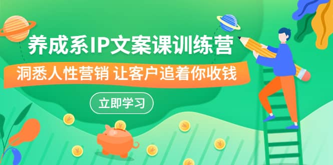 养成系-IP文案课训练营，文案心法的天花板 洞悉人性营销 让客户追着你收钱云创网-网创项目资源站-副业项目-创业项目-搞钱项目云创网