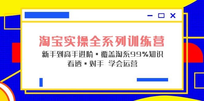 淘宝实操全系列训练营 新手到高手进阶·覆盖·99%知识 看透·对手 学会运营云创网-网创项目资源站-副业项目-创业项目-搞钱项目云创网