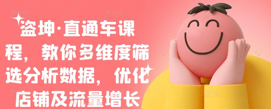 盗坤·直通车课程，教你多维度筛选分析数据，优化店铺及流量增长云创网-网创项目资源站-副业项目-创业项目-搞钱项目云创网