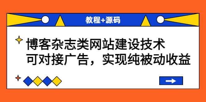 博客杂志类网站建设技术，可对接广告，实现纯被动收益（教程+源码）云创网-网创项目资源站-副业项目-创业项目-搞钱项目云创网