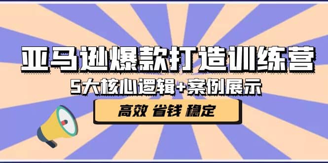 亚马逊爆款打造训练营：5大核心逻辑+案例展示 打造爆款链接 高效 省钱 稳定云创网-网创项目资源站-副业项目-创业项目-搞钱项目云创网