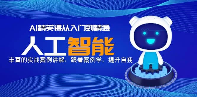 AI精英课从入门到精通，丰富的实战案例讲解，跟着案例学，提升自我云创网-网创项目资源站-副业项目-创业项目-搞钱项目云创网