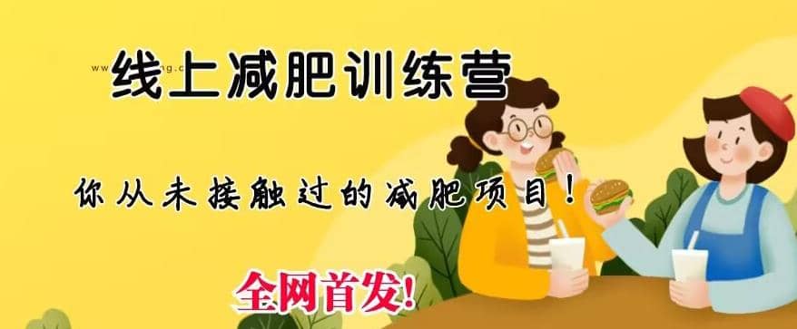 线上减肥训练营，足不出户，仅靠拉几个社群，发几条朋友圈，就可以月实现入五位【揭秘】云创网-网创项目资源站-副业项目-创业项目-搞钱项目云创网