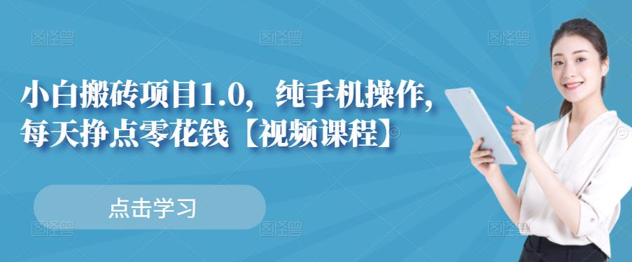 小白搬砖项目1.0，纯手机操作，每天兼职挣点零花钱云创网-网创项目资源站-副业项目-创业项目-搞钱项目云创网