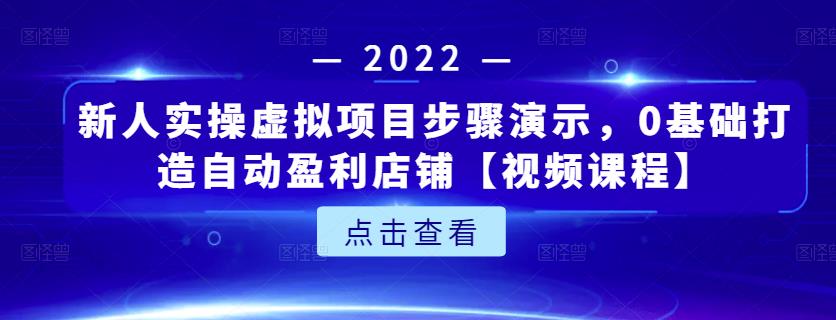 新人实操虚拟项目步骤演示，0基础打造自动盈利店铺【视频课程】云创网-网创项目资源站-副业项目-创业项目-搞钱项目云创网