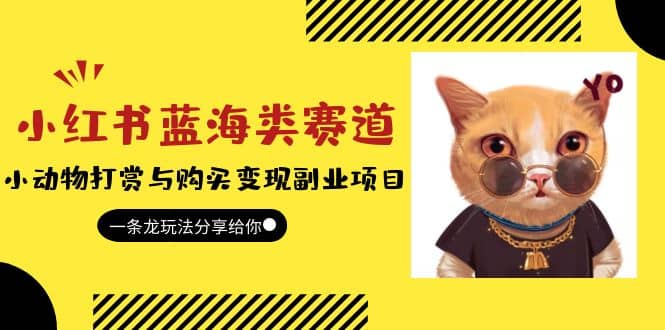 小红书蓝海类赛道：小动物打赏与购买变现副业项目，一条龙玩法分享给你云创网-网创项目资源站-副业项目-创业项目-搞钱项目云创网
