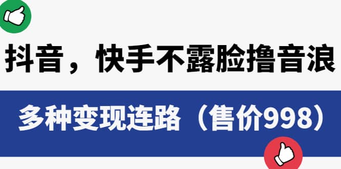 抖音，快手不露脸撸音浪项目，多种变现连路（售价998）云创网-网创项目资源站-副业项目-创业项目-搞钱项目云创网