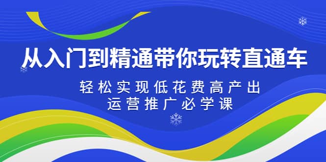 从入门到精通带你玩转直通车：轻松实现低花费高产出，35节运营推广必学课云创网-网创项目资源站-副业项目-创业项目-搞钱项目云创网