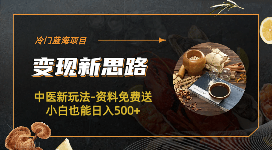 冷门蓝海项目-中医新玩法-冷门蓝海项目-中医新玩法-资料免费送小白也能日入500+500+云创网-网创项目资源站-副业项目-创业项目-搞钱项目云创网