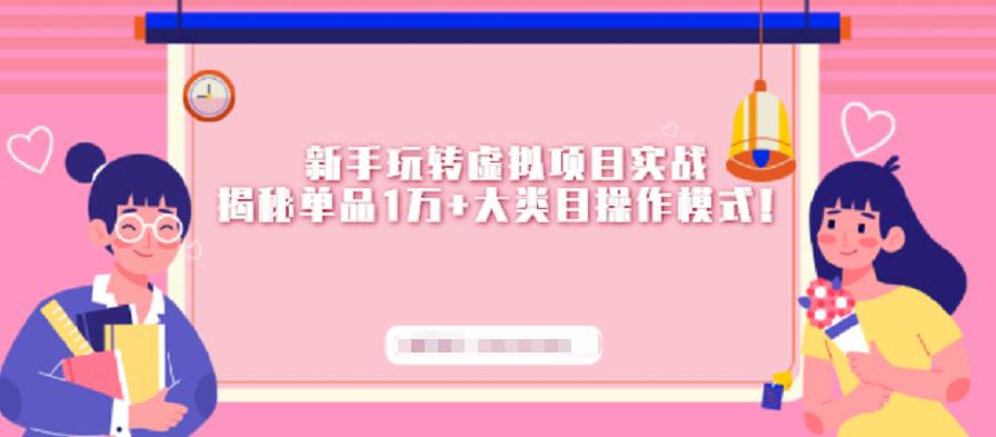 新手玩转虚拟项目实战，揭秘单品1万+大类目操作模式【视频课程】云创网-网创项目资源站-副业项目-创业项目-搞钱项目云创网