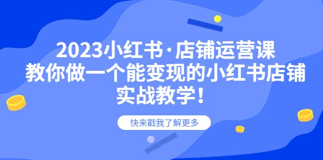 2023小红书·店铺运营课，教你做一个能变现的小红书店铺，20节-实战教学云创网-网创项目资源站-副业项目-创业项目-搞钱项目云创网