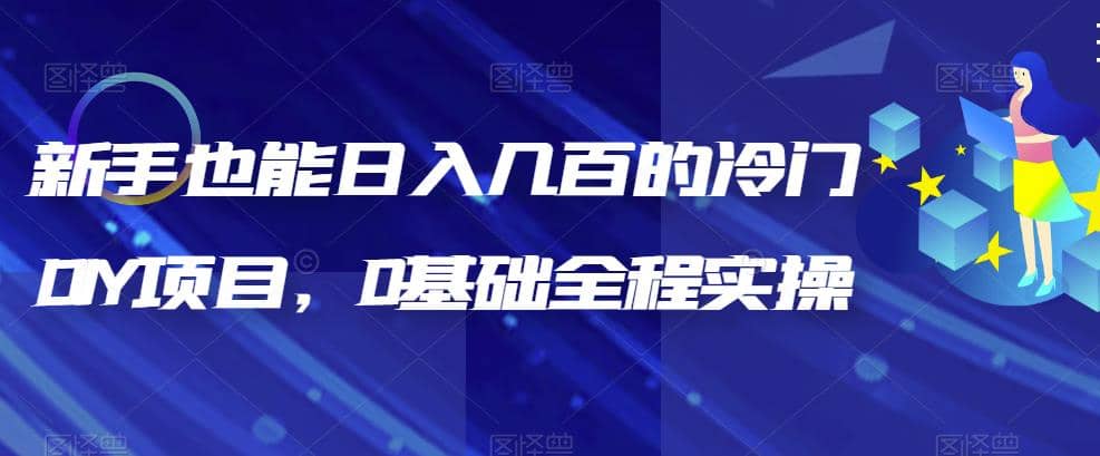 新手也能日入几百的冷门DIY项目，0基础全程实操【揭秘】云创网-网创项目资源站-副业项目-创业项目-搞钱项目云创网