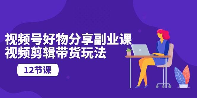 视频号好物分享副业课，视频剪辑带货玩法（12节课）云创网-网创项目资源站-副业项目-创业项目-搞钱项目云创网