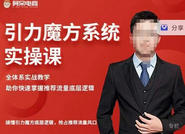 阿呆-引力魔方系统实操课，全体系实战教学，助你快速掌握推荐流量底层逻辑云创网-网创项目资源站-副业项目-创业项目-搞钱项目云创网
