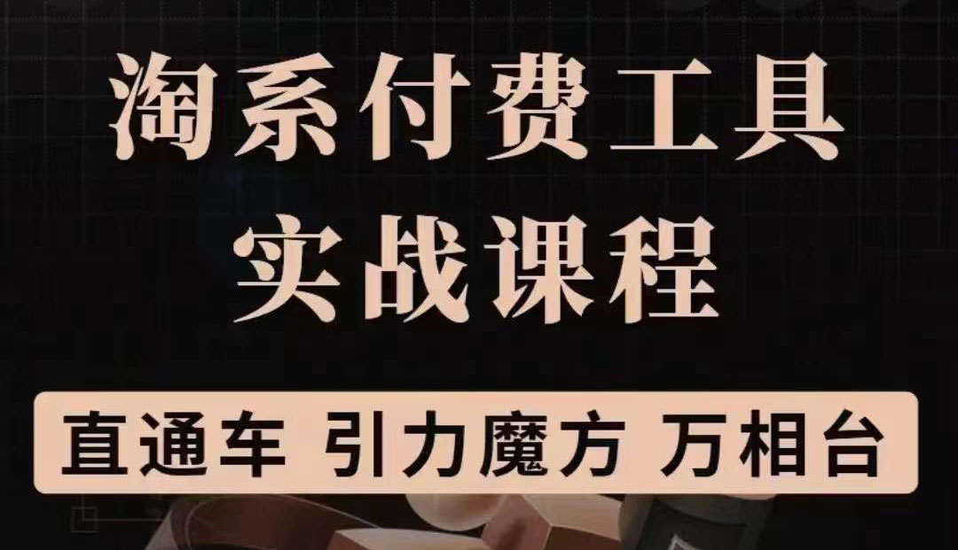 淘系付费工具实战课程【直通车、引力魔方】战略优化，实操演练（价值1299）云创网-网创项目资源站-副业项目-创业项目-搞钱项目云创网
