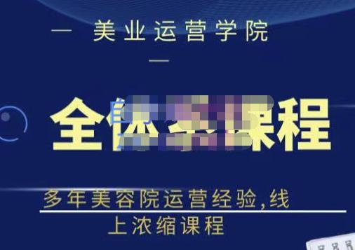 网红美容院全套营销落地课程，多年美容院运营经验，线上浓缩课程云创网-网创项目资源站-副业项目-创业项目-搞钱项目云创网