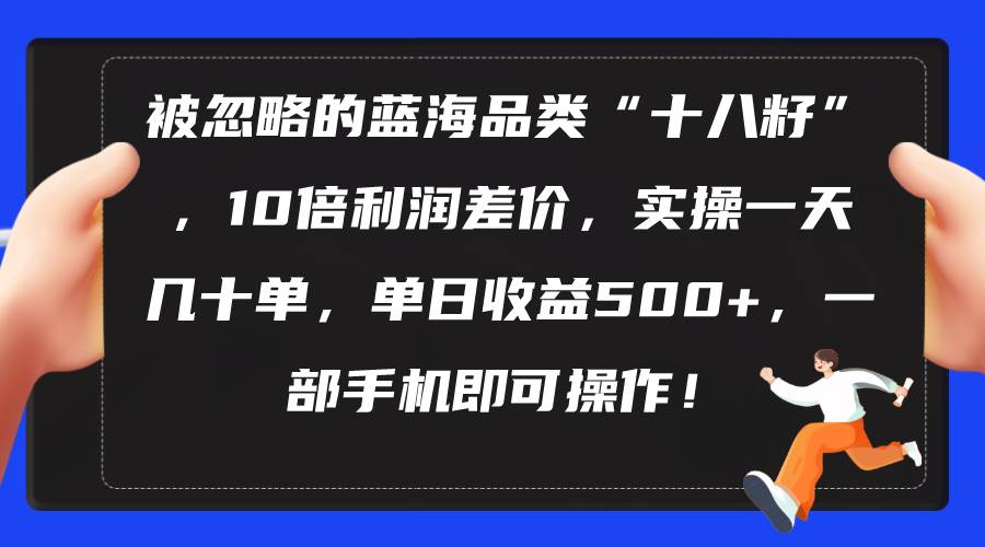 被忽略的蓝海品类“十八籽”，10倍利润差价，实操一天几十单 单日收益500+云创网-网创项目资源站-副业项目-创业项目-搞钱项目云创网
