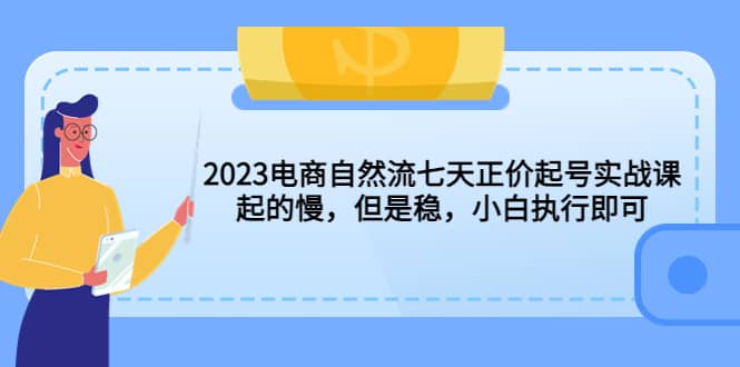 2023电商自然流七天正价起号实战课：起的慢，但是稳，小白执行即可云创网-网创项目资源站-副业项目-创业项目-搞钱项目云创网
