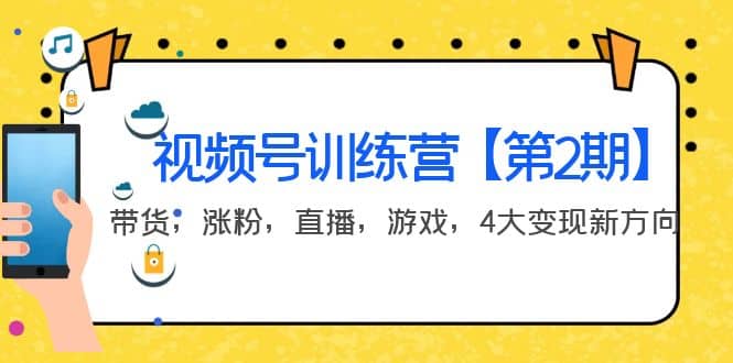 某收费培训：视频号训练营【第2期】带货，涨粉，直播，游戏，4大变现新方向云创网-网创项目资源站-副业项目-创业项目-搞钱项目云创网