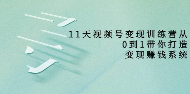 好望角·11天视频号变现训练营，从0到1打造变现赚钱系统（价值398）云创网-网创项目资源站-副业项目-创业项目-搞钱项目云创网