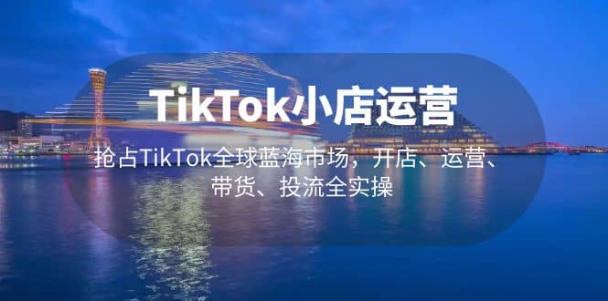 TikTok小店运营 抢占TikTok全球蓝海市场，开店、运营、带货、投流全实操云创网-网创项目资源站-副业项目-创业项目-搞钱项目云创网