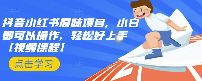 抖音小红书原味项目，小白都可以操作，轻松好上手【视频课程】云创网-网创项目资源站-副业项目-创业项目-搞钱项目云创网