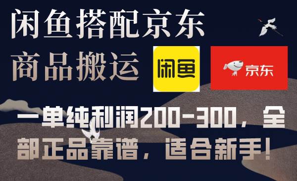 闲鱼搭配京东备份库搬运，一单纯利润200-300，全部正品靠谱，适合新手！云创网-网创项目资源站-副业项目-创业项目-搞钱项目云创网