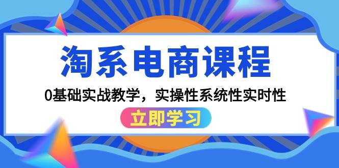 淘系电商课程，0基础实战教学，实操性系统性实时性（15节课）云创网-网创项目资源站-副业项目-创业项目-搞钱项目云创网
