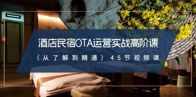 酒店民宿-OTA运营实战高阶课（从了解到精通）45节视频课云创网-网创项目资源站-副业项目-创业项目-搞钱项目云创网