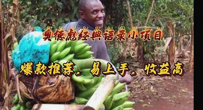 奥德彪经典语录小项目，爆款推荐，易上手，收益高云创网-网创项目资源站-副业项目-创业项目-搞钱项目云创网