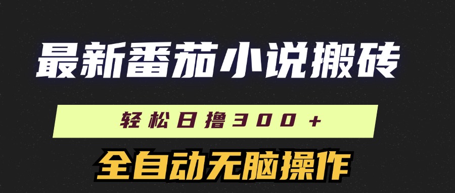 最新番茄小说搬砖，日撸300＋！全自动操作，可矩阵放大云创网-网创项目资源站-副业项目-创业项目-搞钱项目云创网