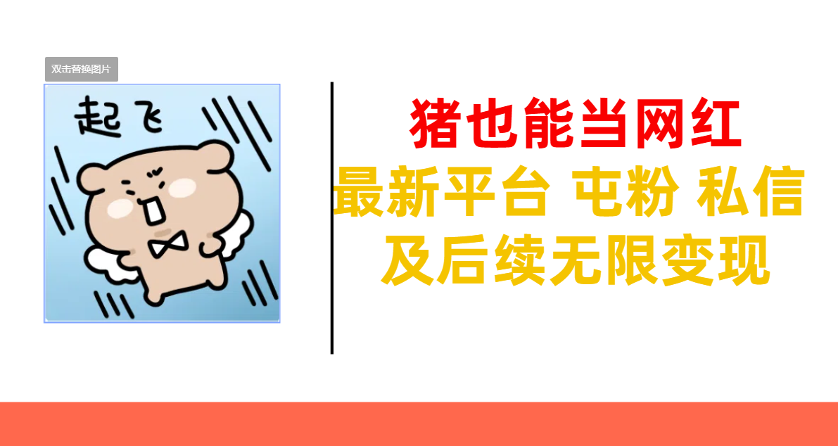 猪也能当网红-最新平台 屯粉 交流 私信 及后续无限变现云创网-网创项目资源站-副业项目-创业项目-搞钱项目云创网