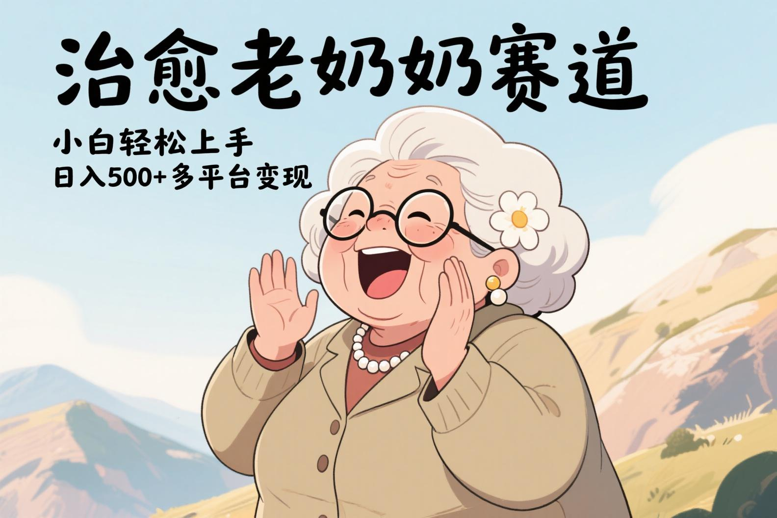 视频号治愈老奶奶赛道，小白轻松上手，日入500+多平台变现云创网-网创项目资源站-副业项目-创业项目-搞钱项目云创网