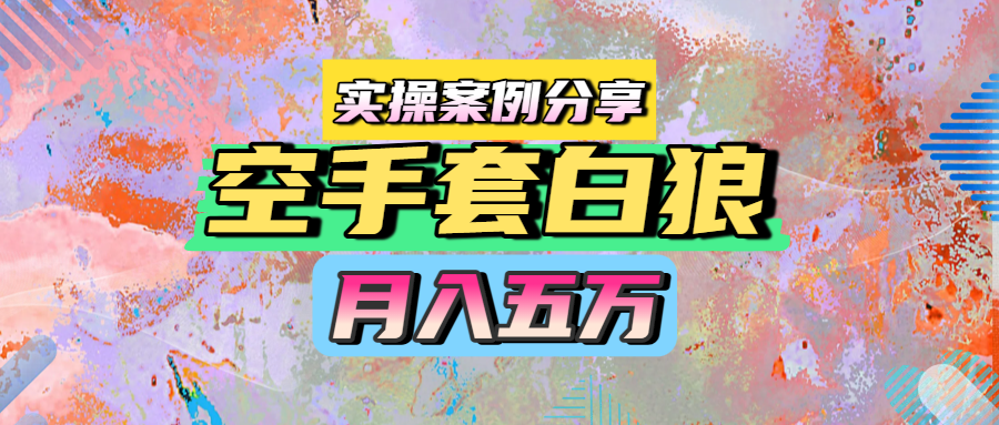 空手套白狼，月入五万，实操案例分享云创网-网创项目资源站-副业项目-创业项目-搞钱项目云创网