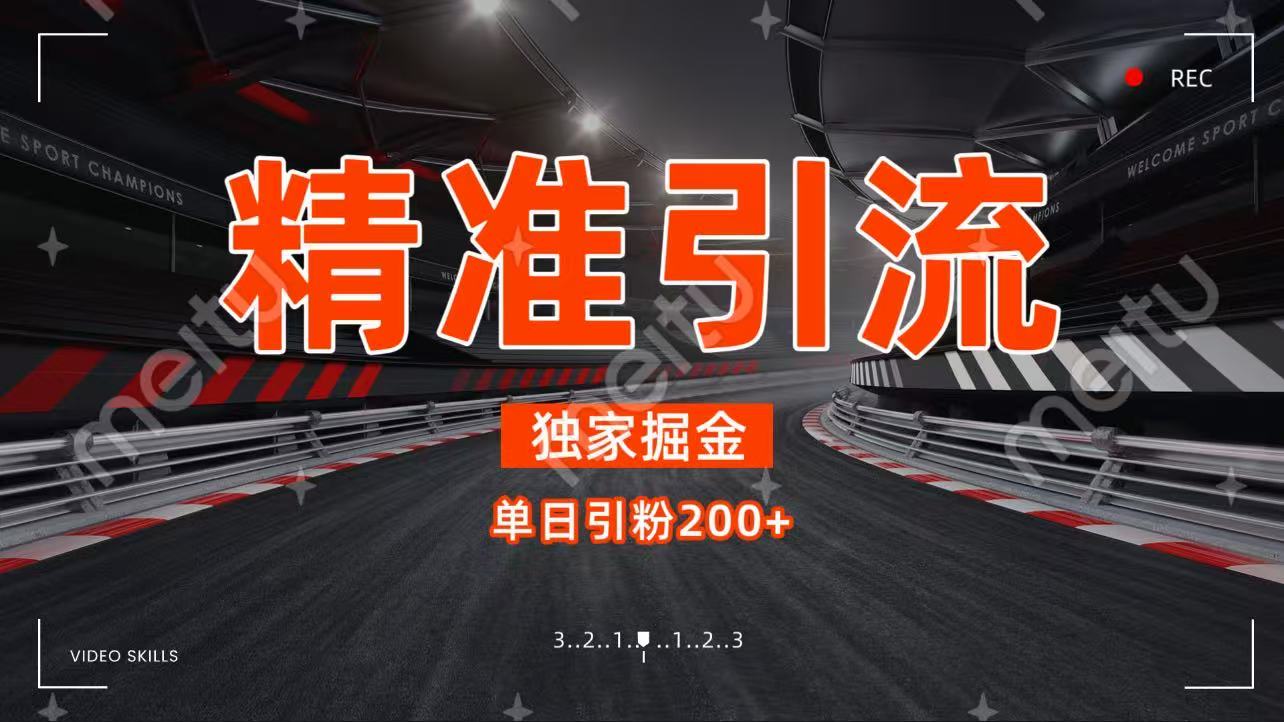 独家野路子精准引流 每日200+云创网-网创项目资源站-副业项目-创业项目-搞钱项目云创网