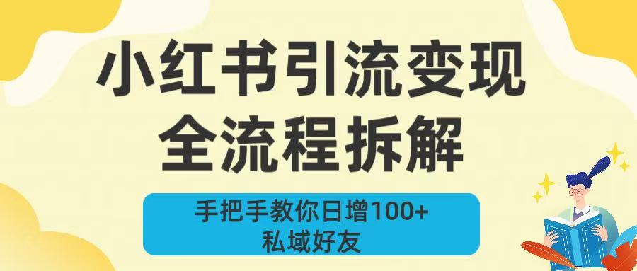 新手必看！小红书引流变现全流程拆解，手把手教你日增100+私域好友云创网-网创项目资源站-副业项目-创业项目-搞钱项目云创网