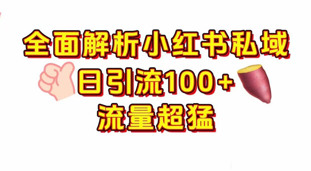小红书私域引流 每天加100+云创网-网创项目资源站-副业项目-创业项目-搞钱项目云创网