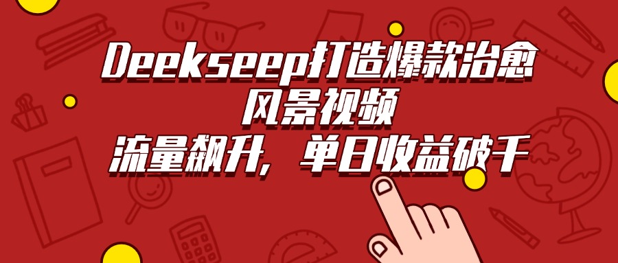 Deekseep打造爆款治愈风景视频，流量飙升，单日收益破千云创网-网创项目资源站-副业项目-创业项目-搞钱项目云创网